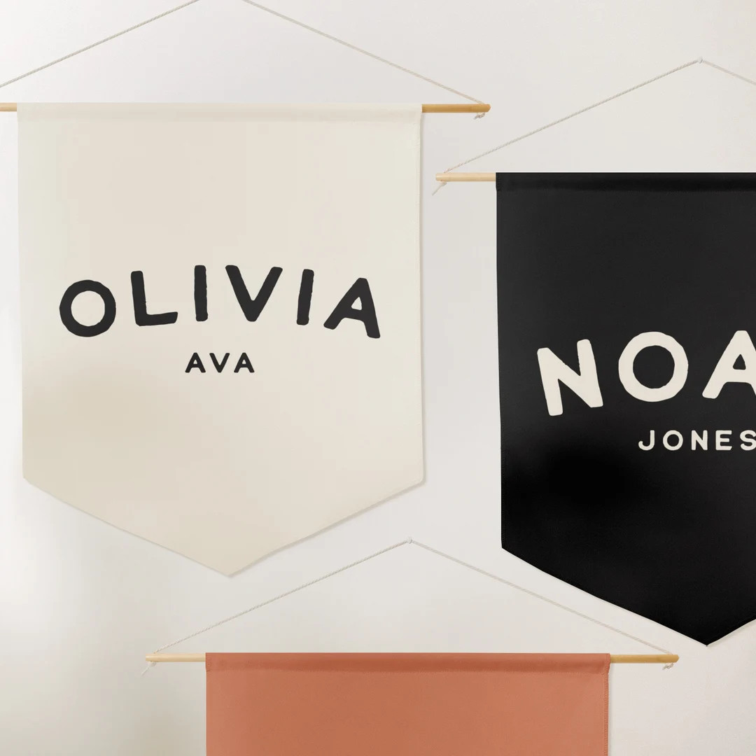 Custom Name Banner Custom Pennant Personalized Name Wall - Etsy | Etsy (US)