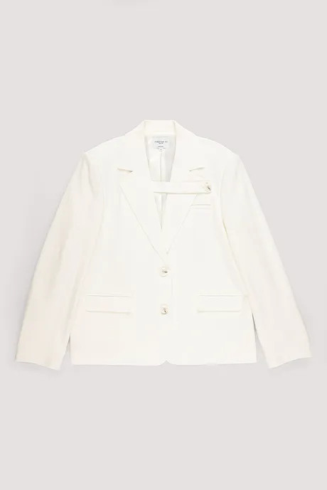 Linen Blend Buckle Up Blazer | NA-KD US