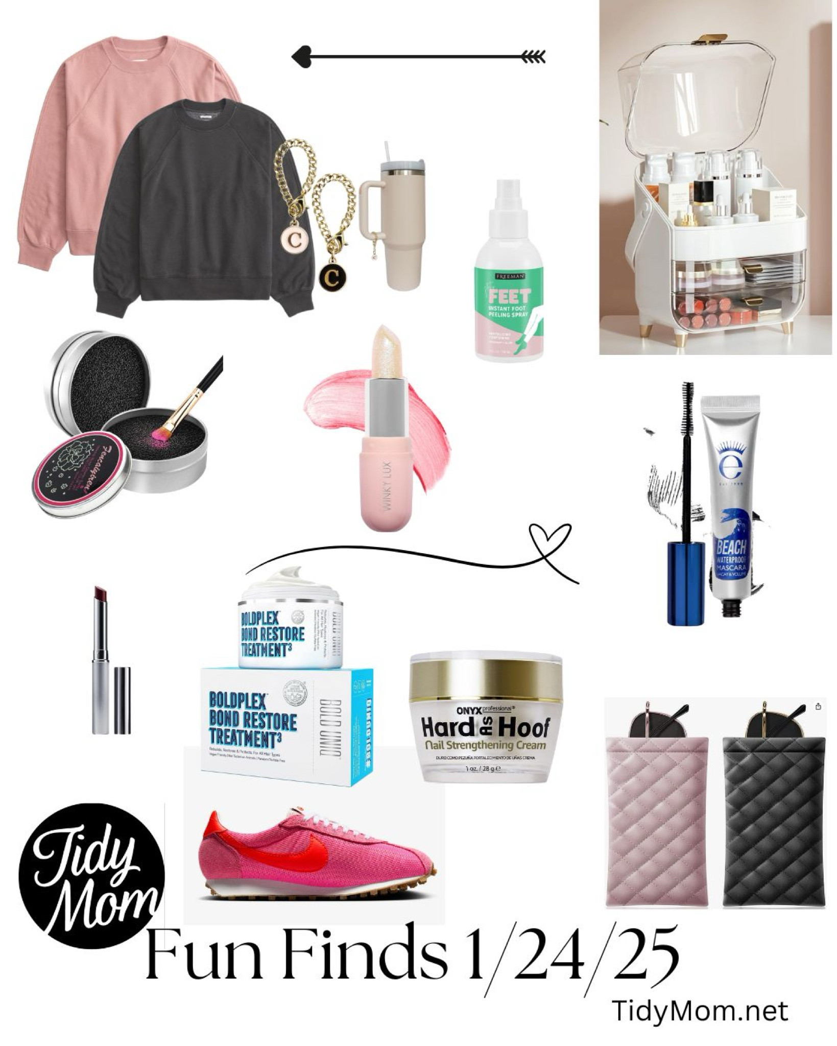 Fun beauty finds this week!

Pink sweatshirt, lip balm, makeup brush cleaner,waterproof mascara, vanity organizer, sneakers, eyeglass  case, foot peel, tinted lip balm, hair treatment, Stanley charms

#LTKBeauty