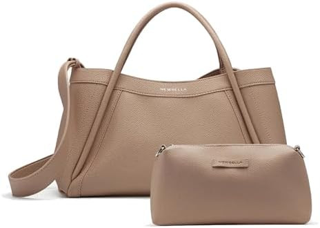 NEWBELLA Kelly Vegan Leather Tote Bag for Women - Stylish Versatile Commute Top Handle Bag, Hobo ... | Amazon (US)