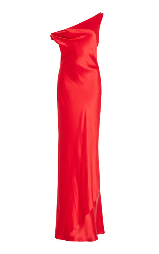 Ashanti Draped Satin Maxi Dress | Moda Operandi (Global)