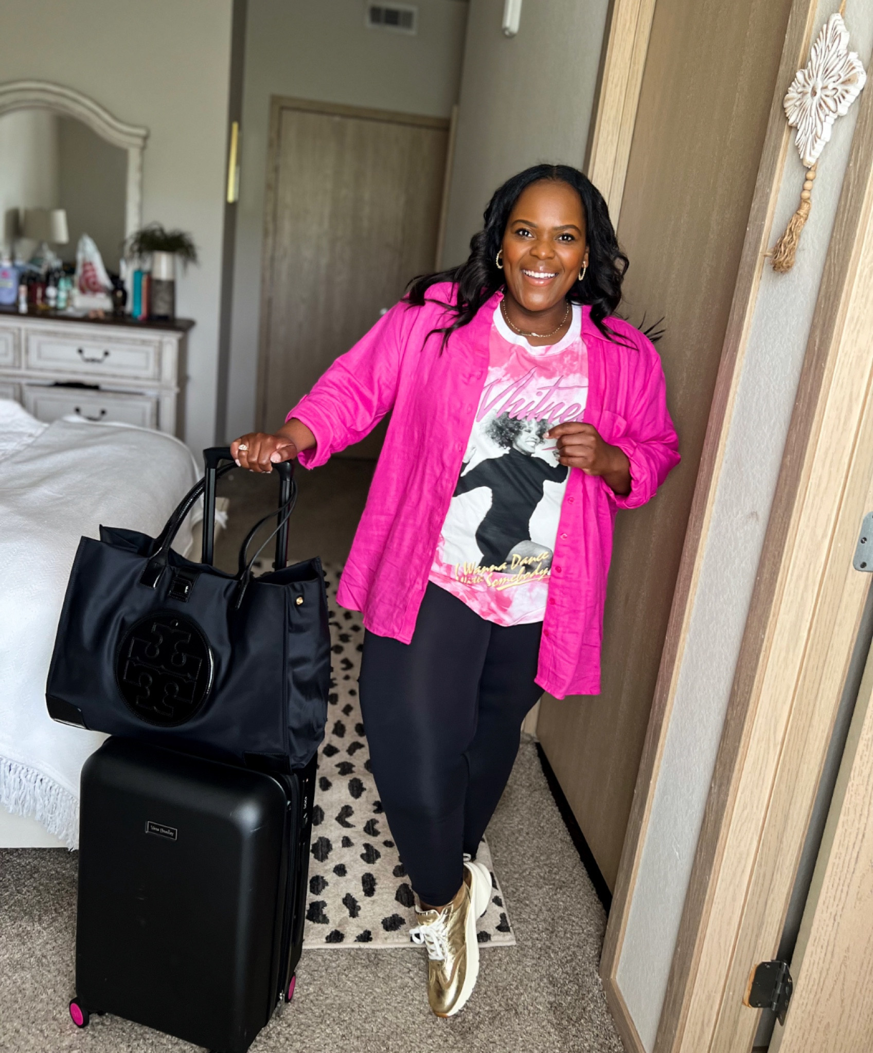 Adding a graphic muscle tank is an easy way to stay comfy on a long flight or hours in the airport! Throw on a linen blend button up to keep you warm if it gets too chilly! 

#LTKcurves #LTKtravel