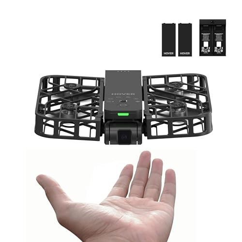 HOVERAir X1 Self-Flying Camera, Pocket-Sized Drone HDR Video Capture, Palm Takeoff, Intelligent Flight Paths, Follow-Me Mode, Foldable Action Camera with Hands-Free Control Black (Combo Plus) | Amazon (US)