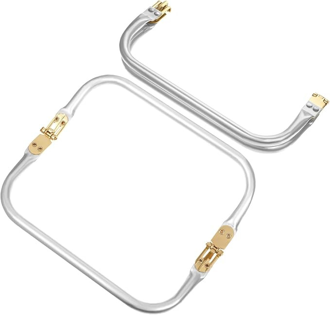 2 Pcs 8" Purse Frame Rectangle Metal Purses Hardware Kiss Lock U-Shaped Bag Handle Frame Hardware... | Amazon (US)
