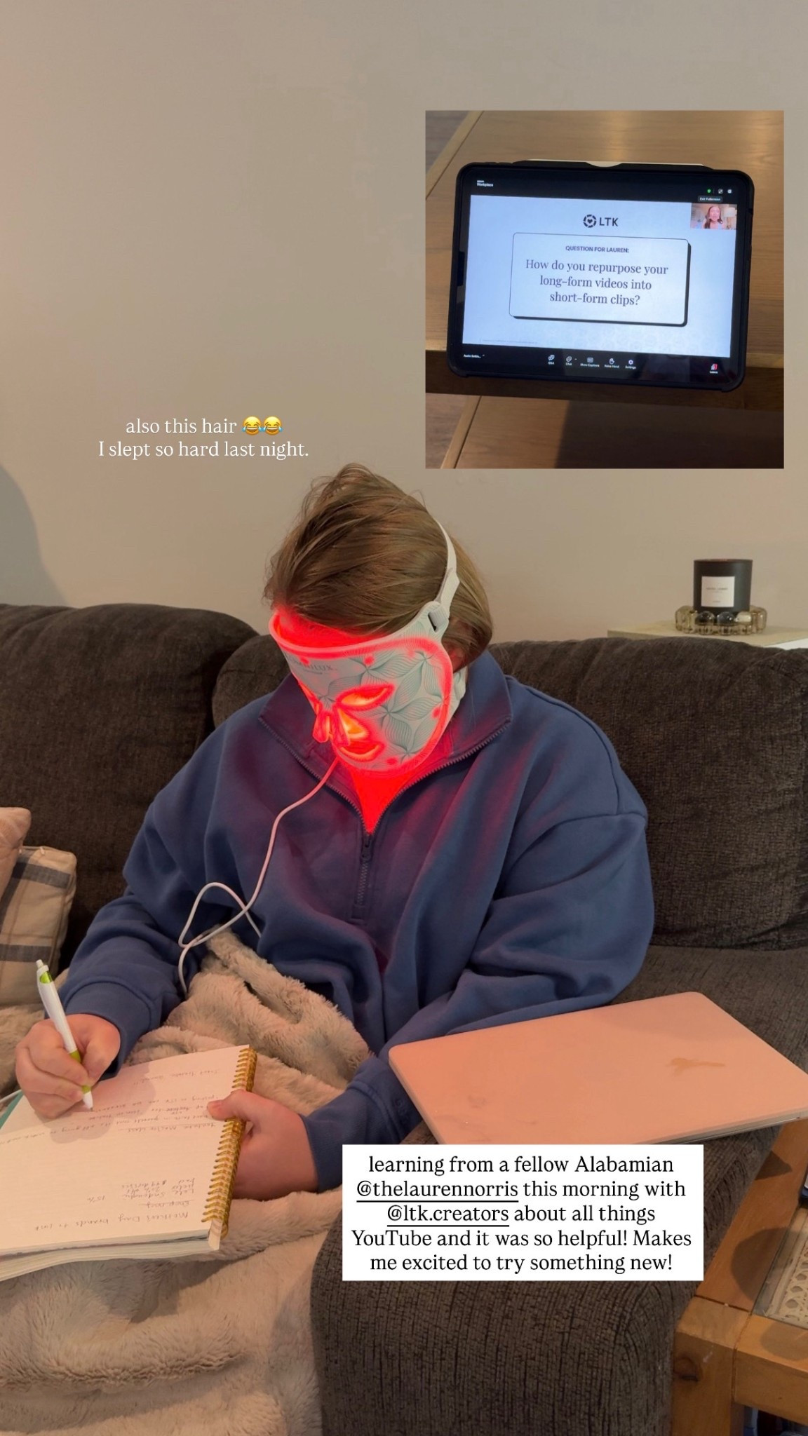 My morning routine as of late! Still enjoying my red light therapy mask and always learning something new! 

#LTKmorningroutine #LTKmomlife