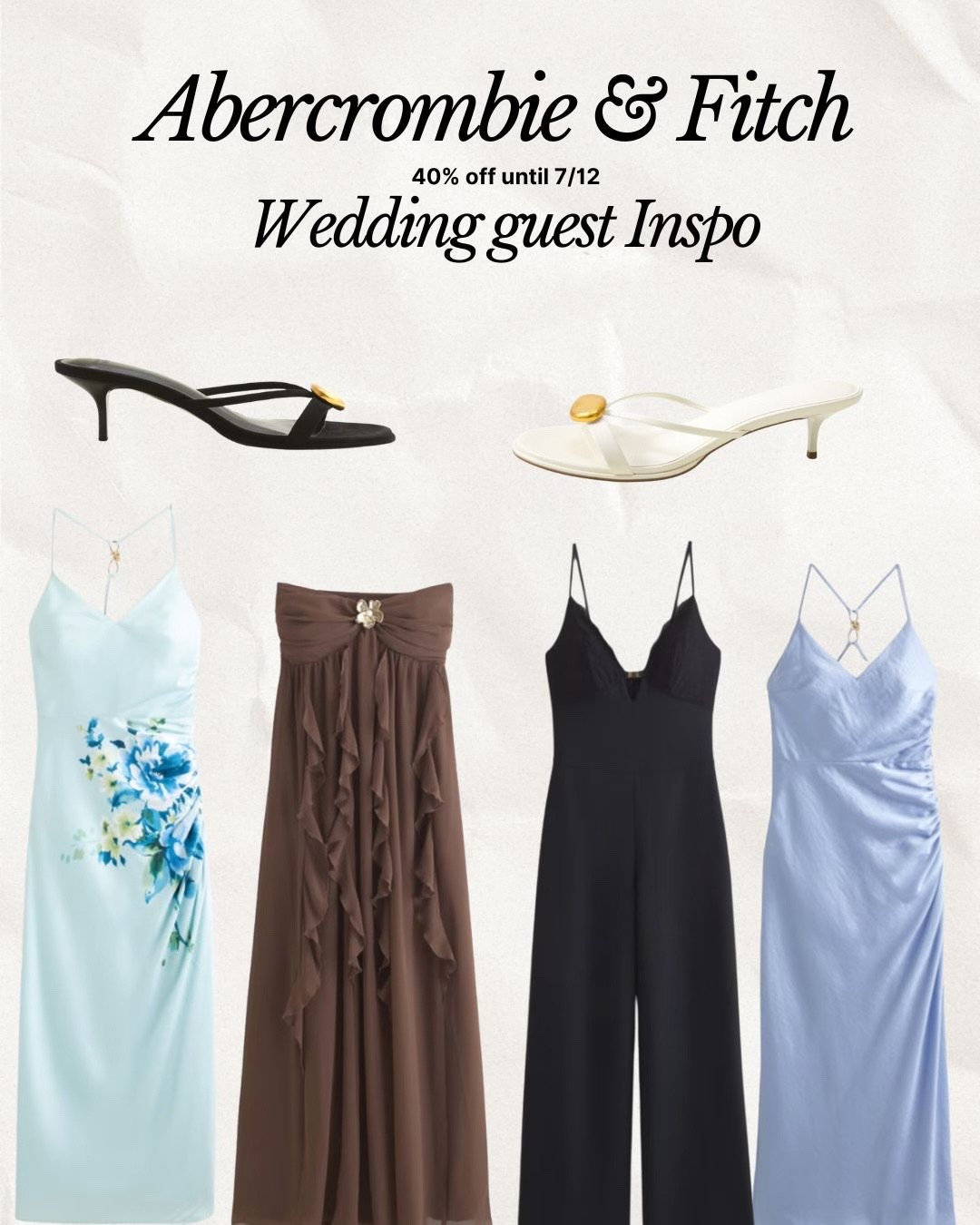 Abercrombie & Fitch-Shop summer wedding guest inspo for 40% off until 7/12 #weddingguestdresses #summerweddingguest

#LTKootd #LTKSaleAlert #LTKgrwm