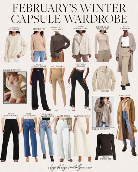 February’s capsule wardrobe- 28 outfits over on the blog (itsybitsyindulgences.com) 
SHANNONP15 for 15% off jenni kayne 

#LTKstyletip
