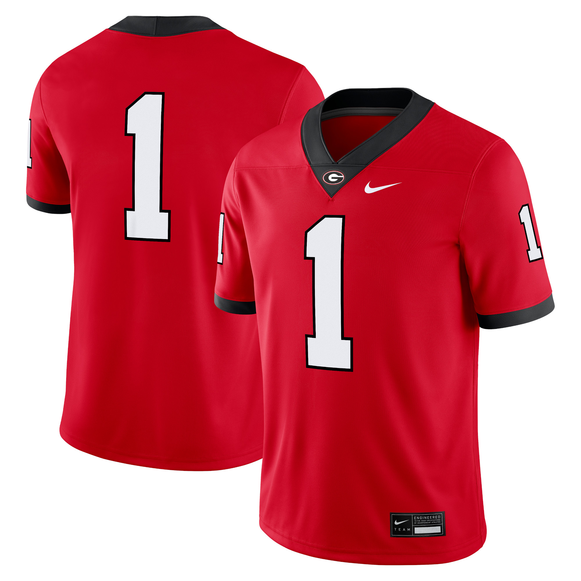 Men's Nike #1 Red Georgia Bulldogs Game Jersey | Fanatics