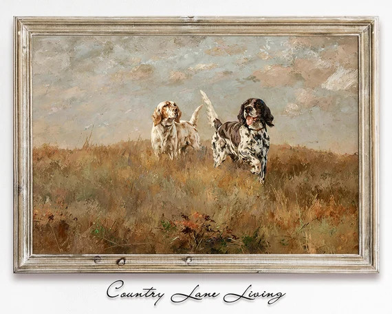 The Hunting Dogs Landscape Painting Download  Vintage Book - Etsy | Etsy (US)