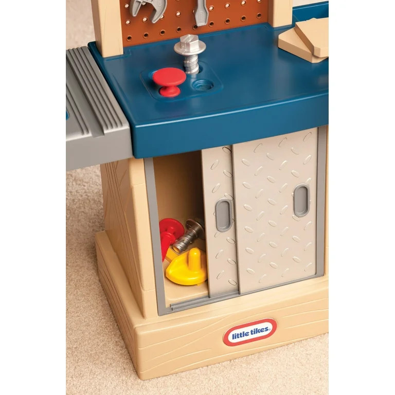 Little Tikes Tough Workshop Construction Play Set with 11 Pieces Including Tools and Workbench Pr... | Walmart (US)