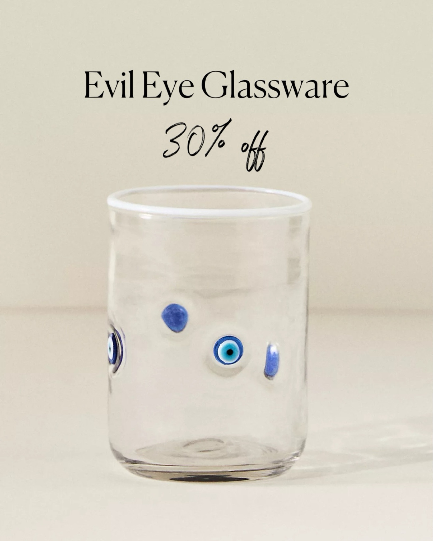 The cutest evil eye glassware is now on sale at Anthropologie for Black Friday! These graphic juice glasses are perfect for an eclectic kitchen or table setting 

#LTKCyberWeek #LTKSaleAlert #LTKHome