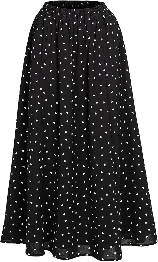 Women's Elastic Waist Skirt is Casual and Elegant in Spring Summer Autumn and Winter | Amazon (US)