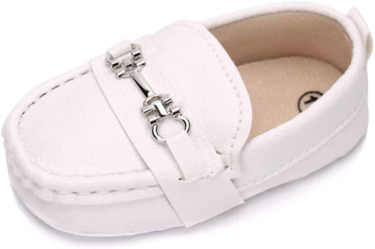 LONSOEN Baby Girls Boys Loafers Prewalker Dress Crib Shoes | Amazon (US)