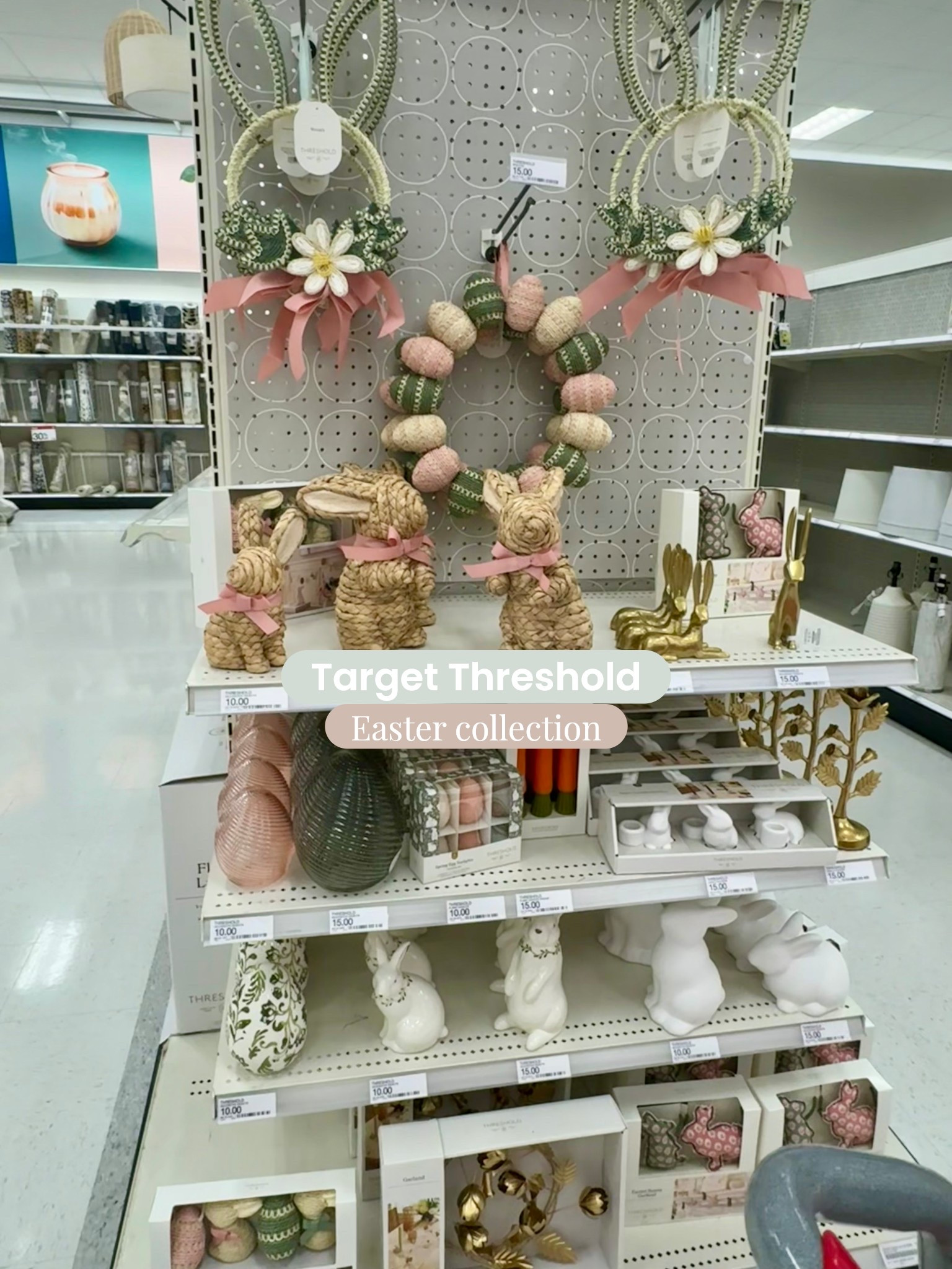 Walked into Target and immediately fell in love with the new Threshold Easter decor collection 🐰 The mix of soft pastels and neutral tones is so chic and perfect for a cozy, elevated spring home refresh. From wicker bunny figurines and ceramic eggs to the prettiest candle holders, wreaths, and even the cutest salt & pepper shakers. Everything feels timeless and high-end but still affordable.

Target never misses with their seasonal decor, and this collection is perfect if you love neutral Easter decor, modern spring home styling, and that clean, minimal aesthetic. These pieces are so easy to mix into your existing decor for a subtle Easter touch without feeling over the top.

#LTKHome #TargetHome #ThresholdTarget #EasterDecor #SpringDecor #NeutralHomeDecor #TargetFinds #EasterHomeDecor #ModernHomeStyle #SeasonalDecor 

 #LTKSeasonal #LTKHome