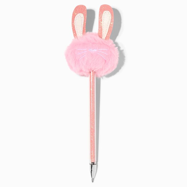 Pink Bunny Ears Pom Pom Pen | Claire's (US)
