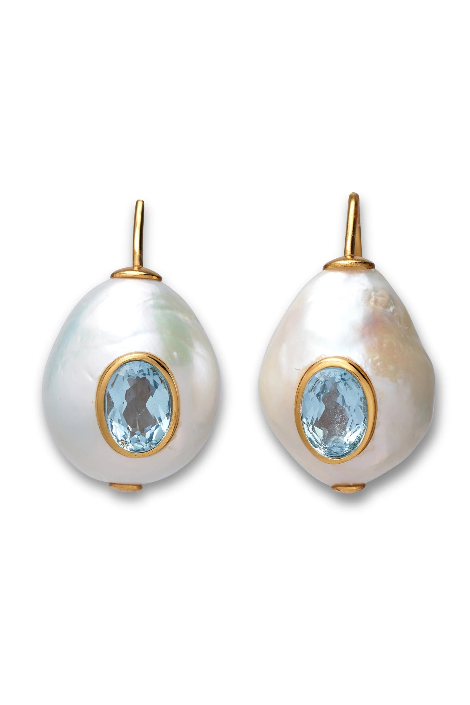 Pearl Pablo Earrings - Blue Topaz | LIZZIE FORTUNATO | Marissa Collections