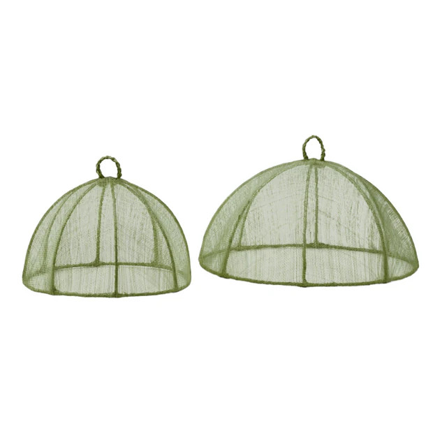 Waterside Round Food Cover in Green - Set of 2 | Cailini Coastal