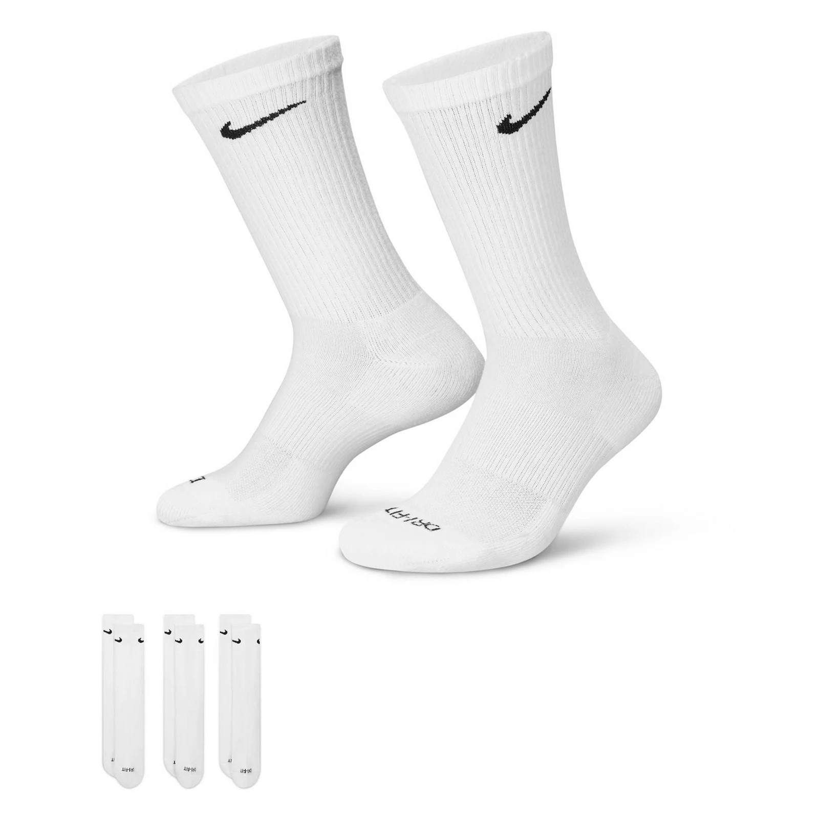 Men's Nike 3-Pack Everyday Plus Dri-FIT Cushion Crew Training Socks | Kohl's