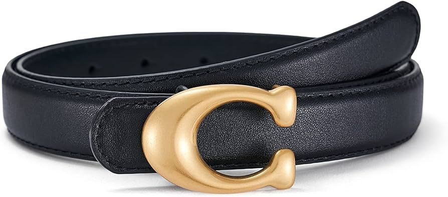 SYMOL Belts for Women Jeans Belt 0.94Inch Wide Women's Belts Black Brown White Leather Belt with Gif | Amazon (UK)