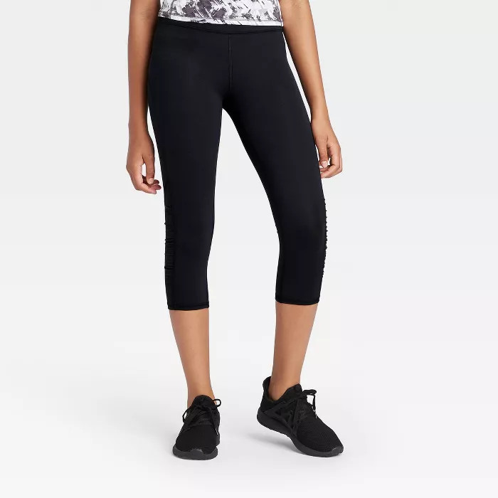 Girls' Ruched Performance Capri Leggings - All in Motion™ | Target