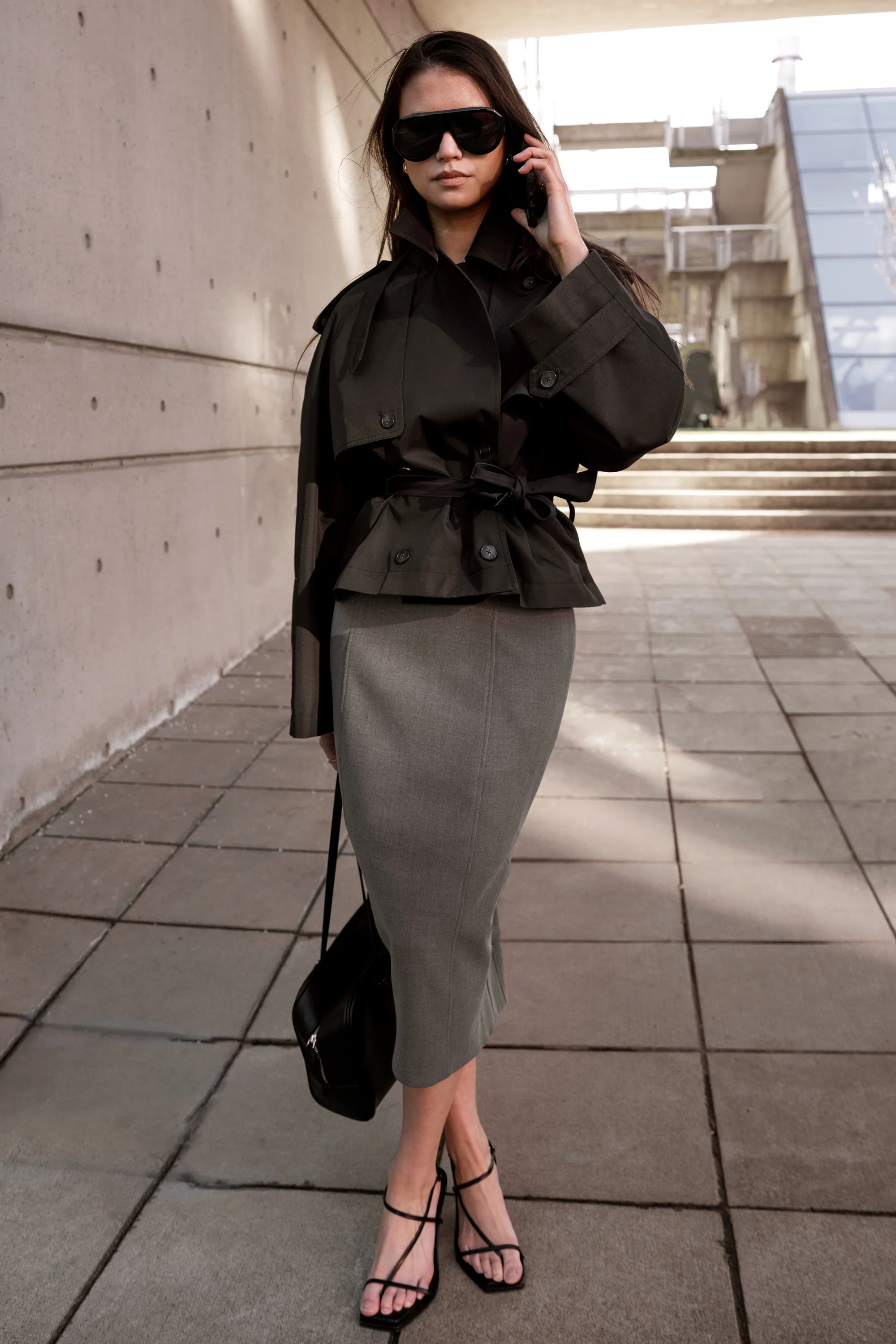NEW SHORT BELTED TRENCH COAT | OAK + FORT
