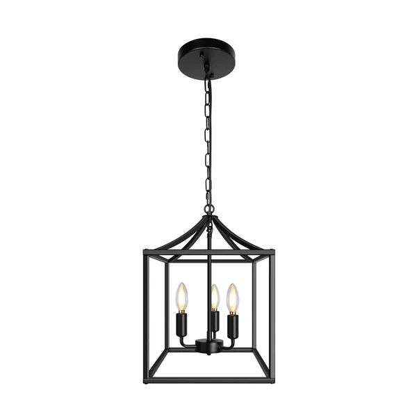 Doersten Lantern Chandelier Black Pendant Lighting Industrial Ceiling Light Fixture For Kitchen I... | Wayfair North America