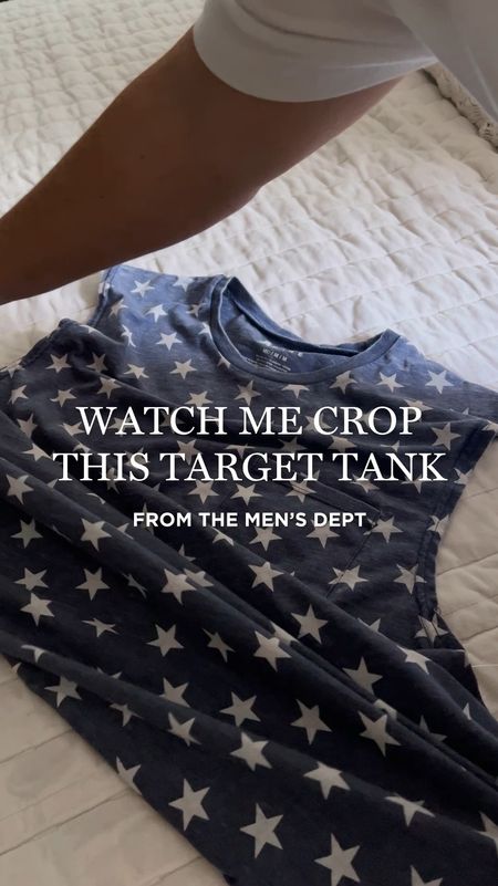 Watch me crop this target tank from the men’s department// it’s on sale 30% off for $7. 
 I went with a medium, but I should’ve gone up to a large for an oversized fit.

I cut off about 6 1/2 inches and I love how it looks with these high-rise look for less pants from Amazon, but it also looks really good with some denim shorts .

Perfect for a last-minute Fourth of July Labor Day or even memorial day outfit .
You could even wear it all summer .



#LTKFindsUnder50 #LTKStyleTip #LTKOver40
