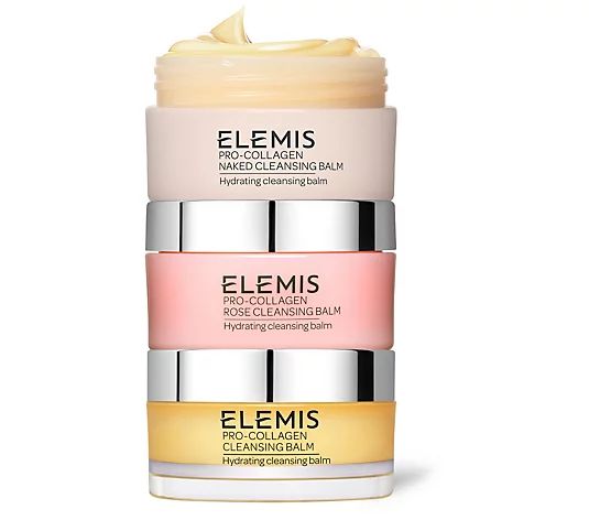 ELEMIS Pro-Collagen: Cleansing Balm Trilogy Try Me Set of 3 - QVC.com | QVC