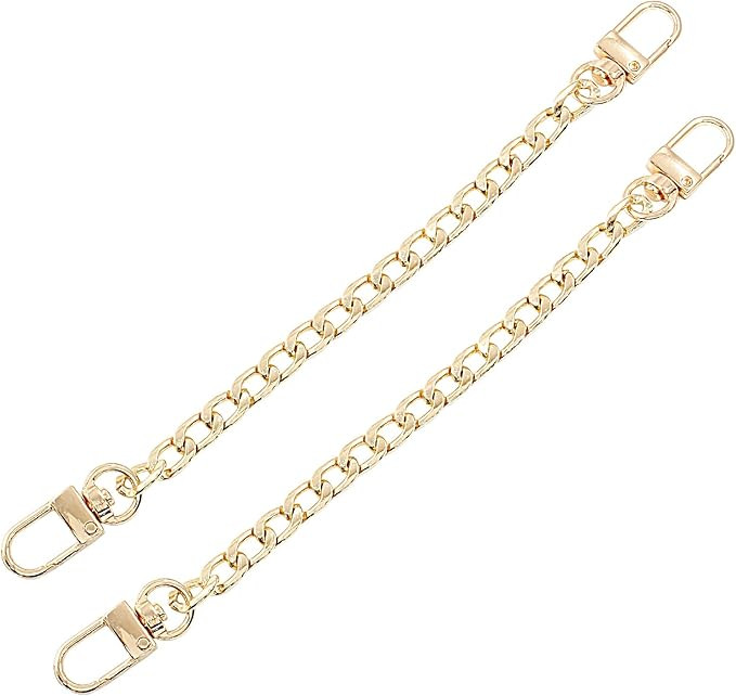 2 Pcs Gold Metal Purse Chain, 8 Inch Chain Strap Replacement for Crossbody Bags, Purses, Handbags | Amazon (US)