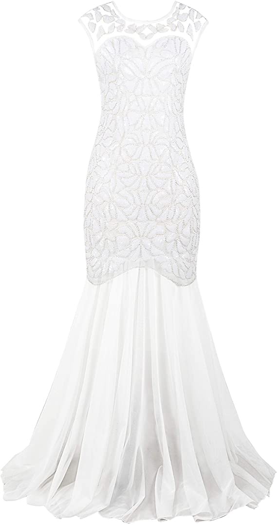 cute long white dresses