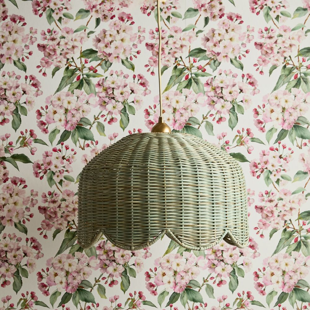Sally Scalloped Wicker Pendant Shade | GreenRow