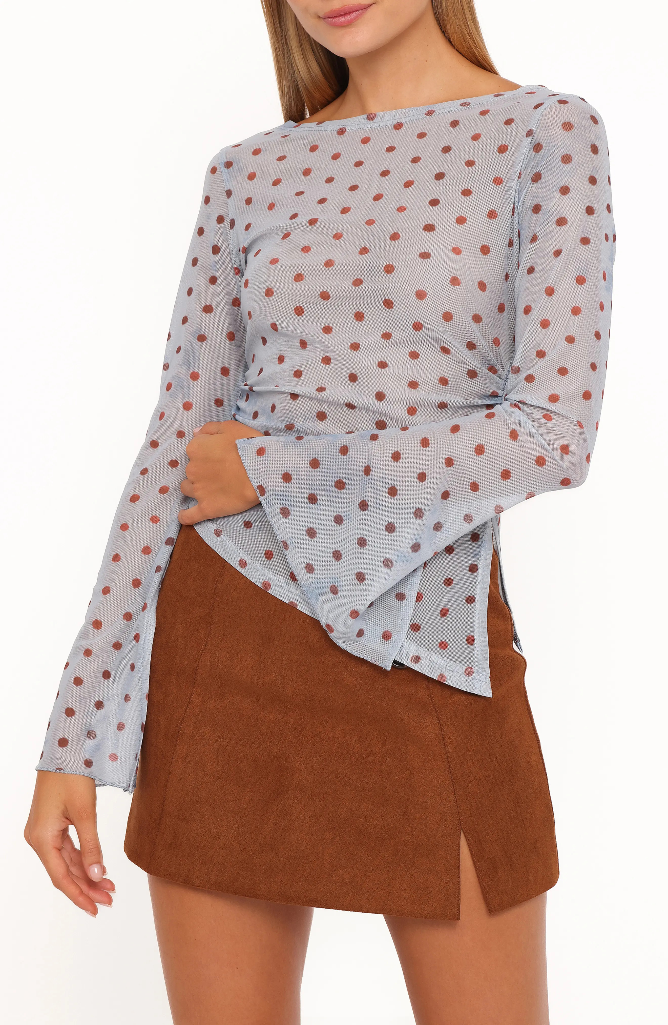 Annora Dot Asymmetric Mesh Top (Women) | Nordstrom | Nordstrom