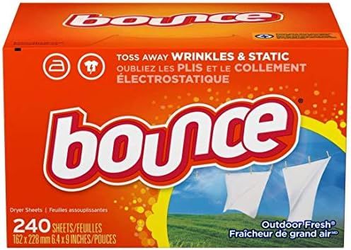 Bounce Dryer Sheets Laundry Fabric Softener, Outdoor Fresh Scent, 240 Count | Amazon (US)