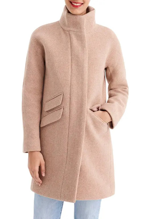 J.Crew Stadium Cloth Cocoon Coat in Sandstone at Nordstrom, Size 4 | Nordstrom