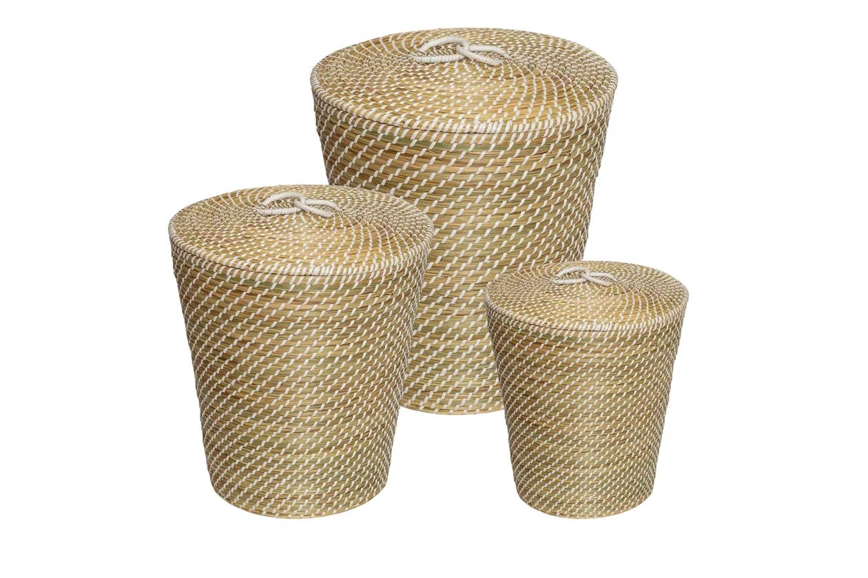 Honey-Can-Do Nesting Seagrass Snake Charmer'S Baskets (Set of 3) | Ashley Homestore