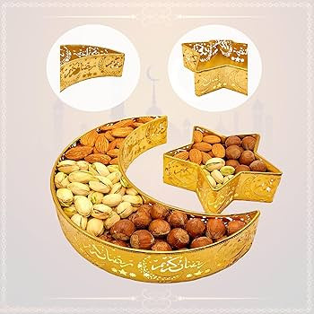 2pcs Ramadan Tray Ramadan Decorations for Home Moon and Star Shaped Trays Eid Mubarak Moon Servin... | Amazon (CA)
