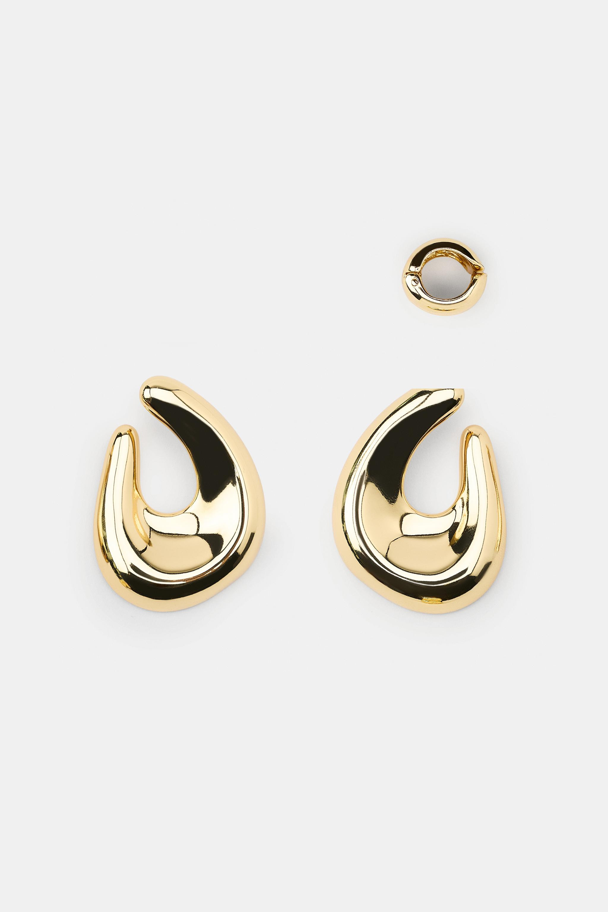 PACK OF OPEN HOOP EARCUFF EARRINGS | Zara US