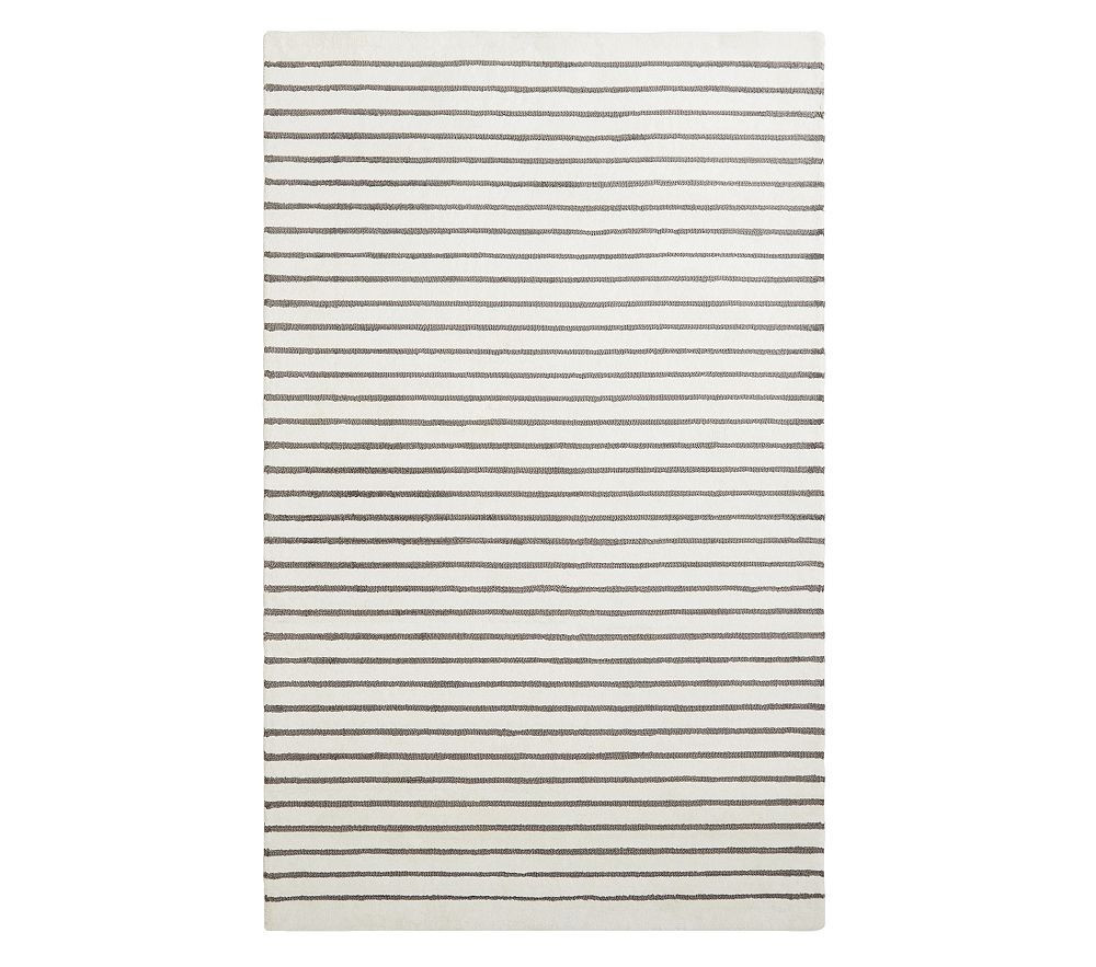 Custom Performance Pet Mini Stripe Rug , 9x12 , Gray | Pottery Barn Kids