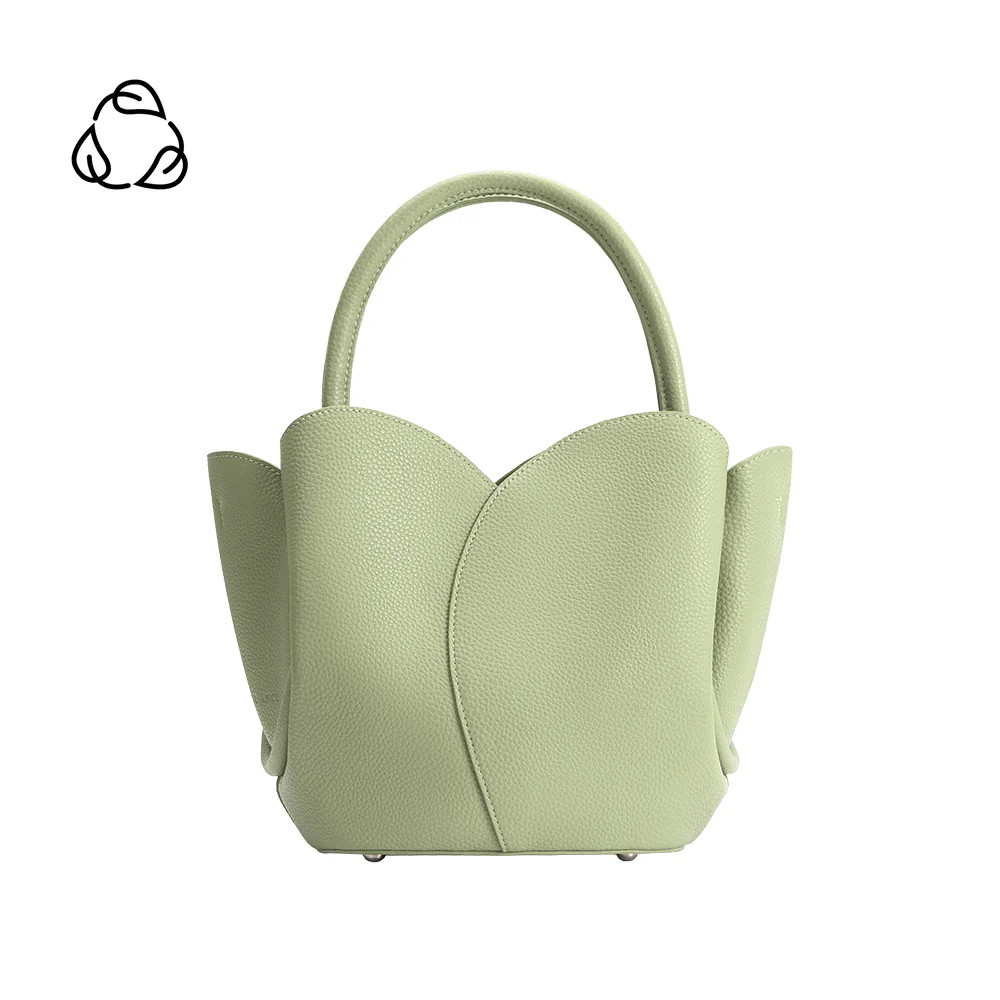 Sage Tulip Recycled Vegan Leather Top Handle Bag | Melie Bianco | Melie Bianco
