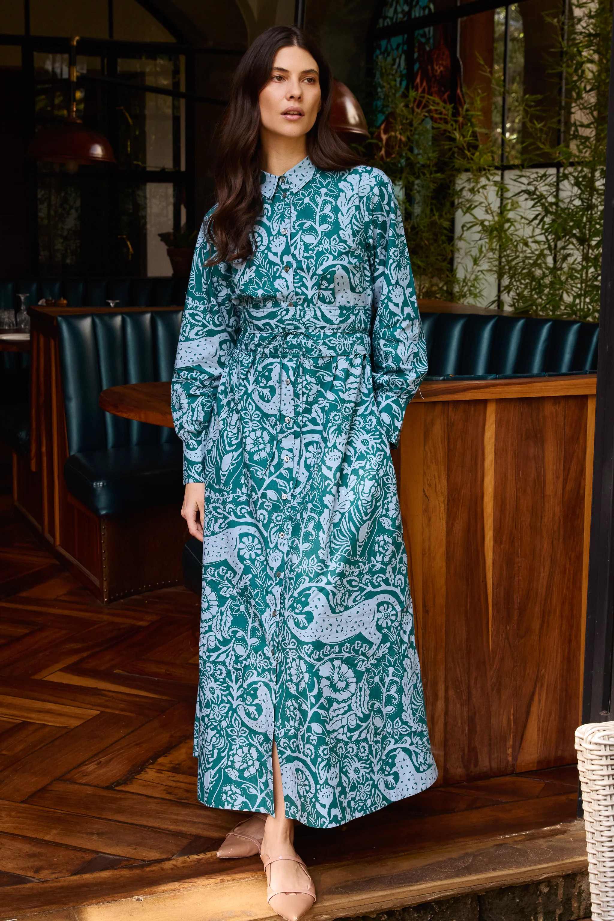 Ana Dress- Singita Green | Oliphant Design