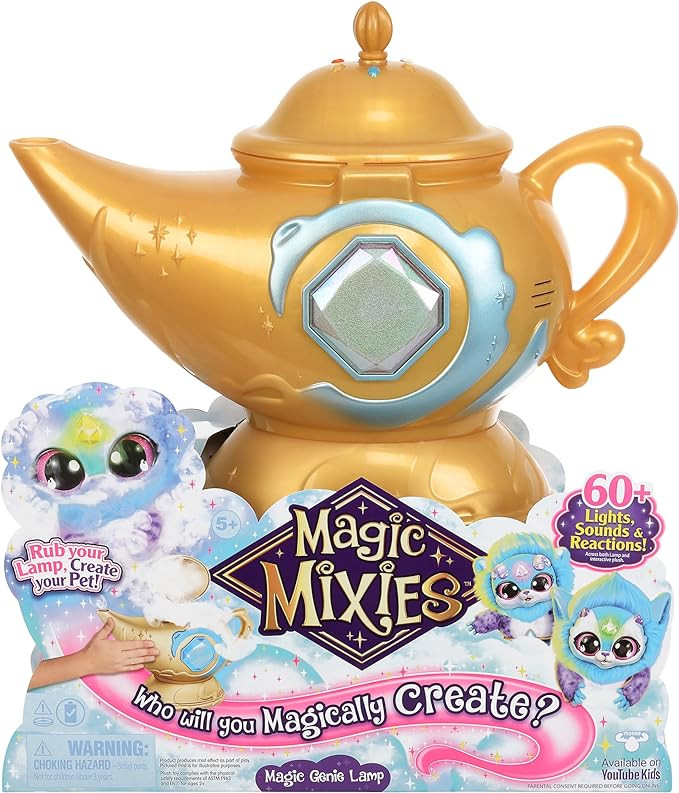 Magic Mixies Magic Genie Lamp with Interactive 8" Blue Plush Toy and 60+ Sounds & Reactions. Unlo... | Amazon (US)