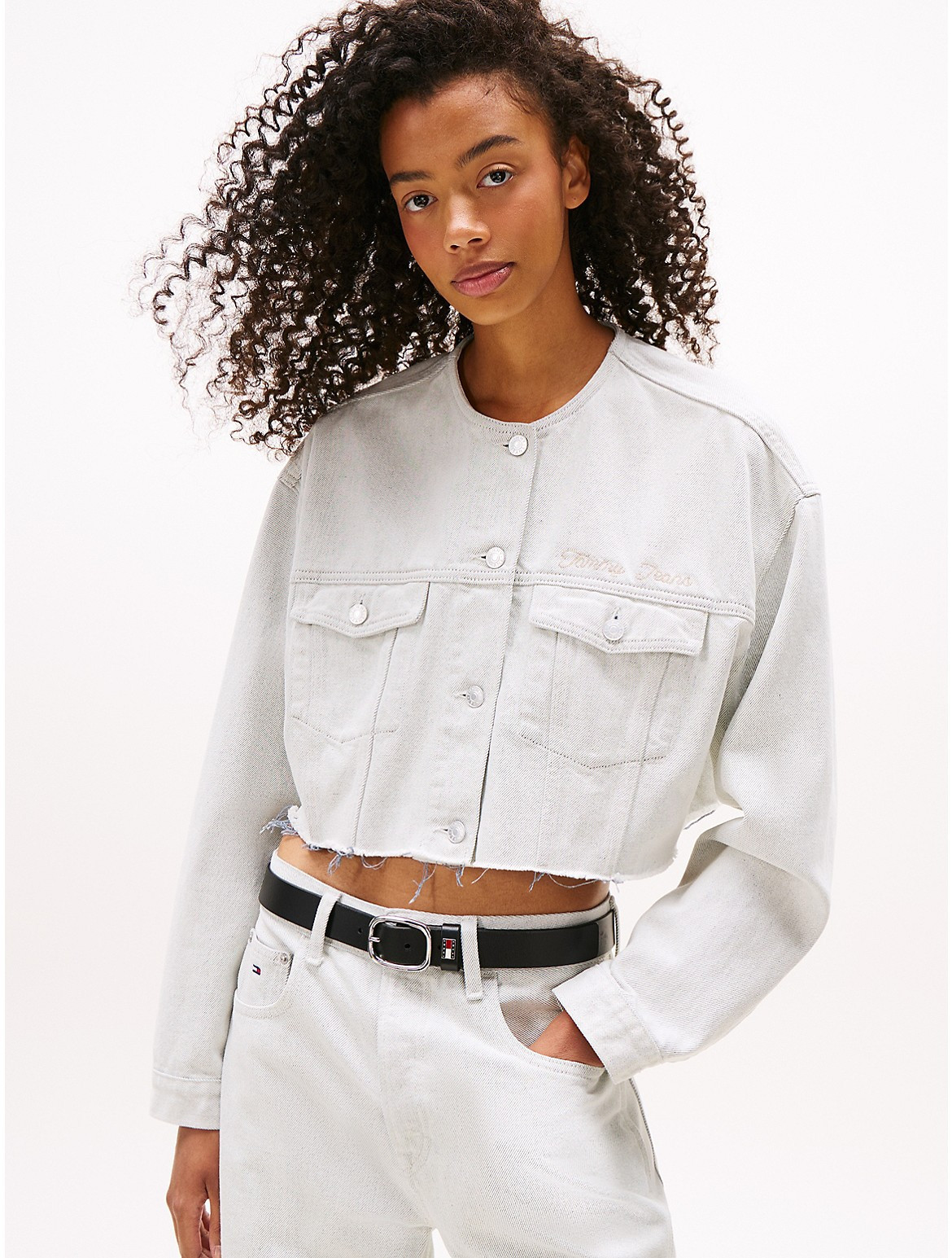 Tommy Hilfiger Women's Tommy Jeans Cropped Denim Jacket - Blue - S | Tommy Hilfiger (US)