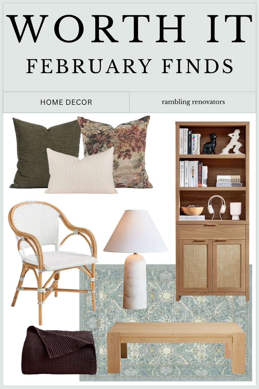 Timeless home decor, classic foundation pieces, late winter home decoration / designer affordable throw pillows, plush pillow inserts, bookcase storage, rattan dining chair, alabaster lamp, washable rug runner, organic waffle bed throw blanket, natural wood coffee table white oak

#LTKcanada #LTKhome #LTKwinter