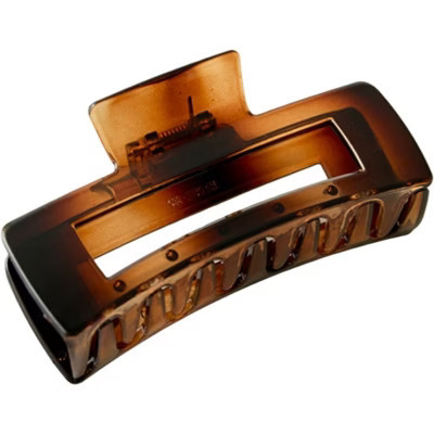 Alilang Rectangular Hair Claw Clip with Cutout Design and Strong Hold - Brown | Target