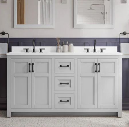 Just ordered this GORGEOUS bathroom vanity for our renovation! Best part? Lowes has it HALF OFF right now! Making it under $800. 🤩

#homefurnishings
#bathroomvanity
#renovation
#lowessale
#affordable

#LTKhome #LTKstyletip #LTKsalealert