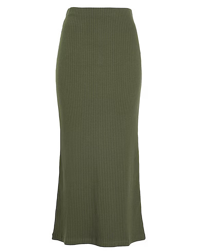 RIBBED LOW-WAIST MAXI SKIRT | YOOX (US)