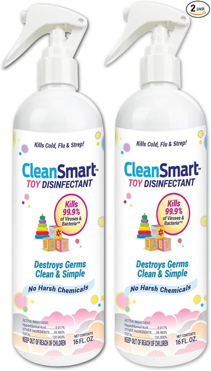 CleanSmart Toy Disinfectant Spray Kills 99.9% of Viruses and Bacteria, Rinse Free, 16 oz Bottle, ... | Amazon (US)
