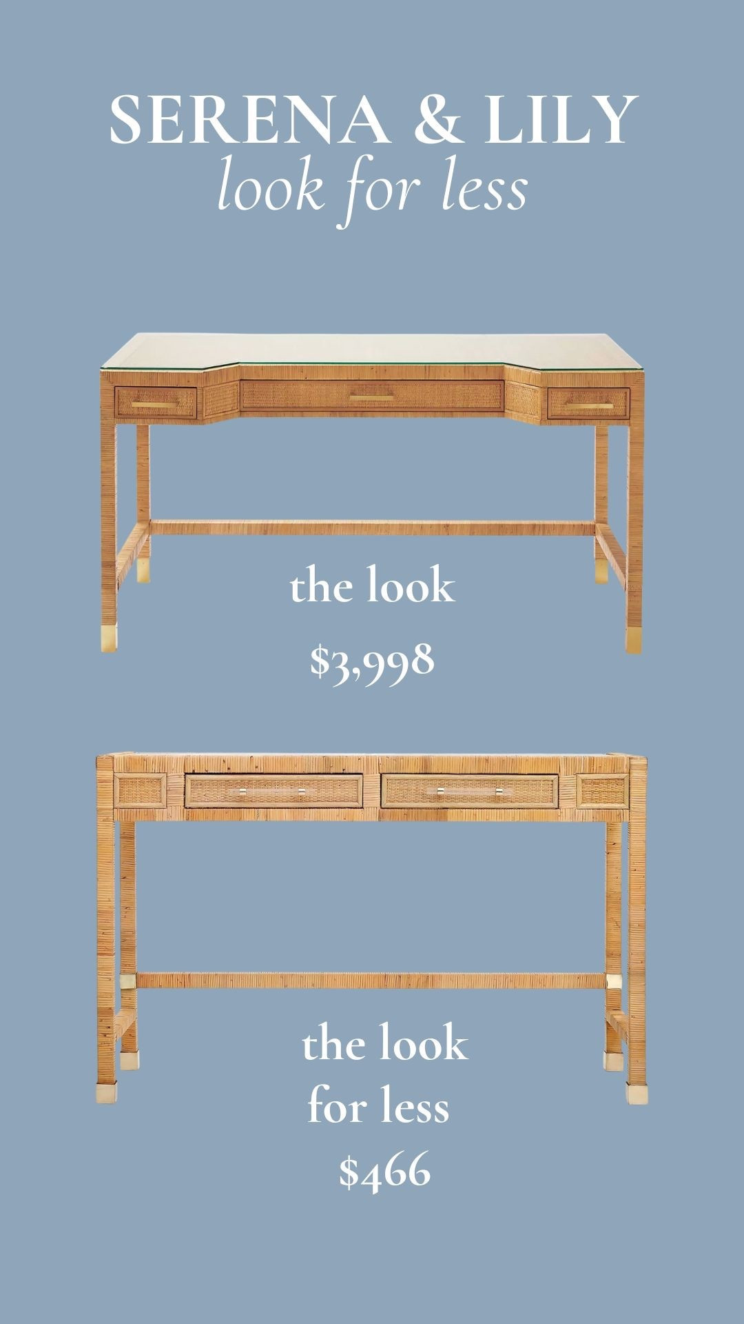 This Serena & Lily rattan desk is such a timeless piece—effortlessly elegant with natural texture that warms up any space. I also found a beautiful look for less that gives you the same breezy, coastal charm at a fraction of the price! 

#LTKSaleAlert #LTKStyleTip #LTKHome