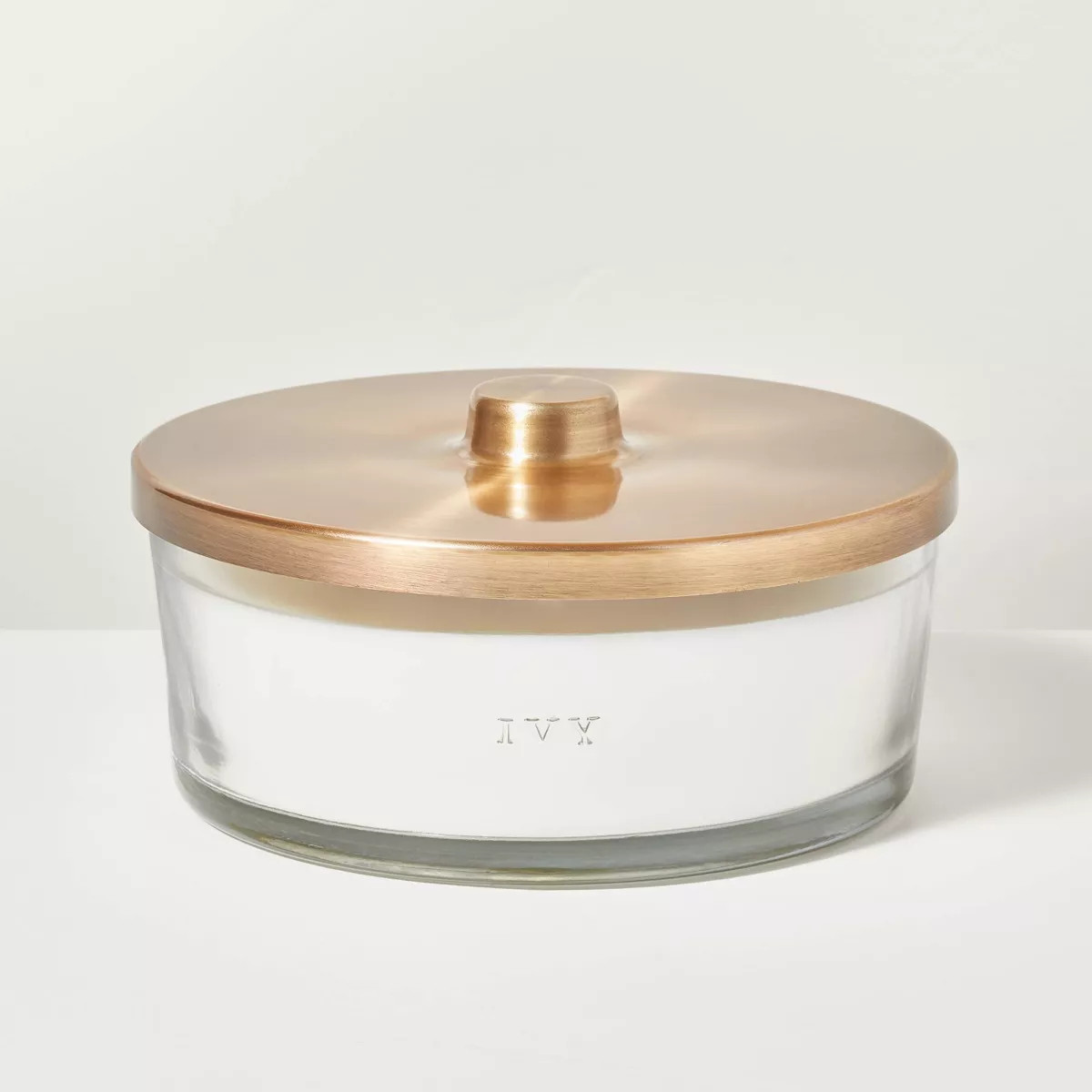 5-Wick Clear Glass Ivy Knob-Lid Jar Candle 28oz - Hearth & Hand™ with Magnolia: Soy Blend, Larg... | Target