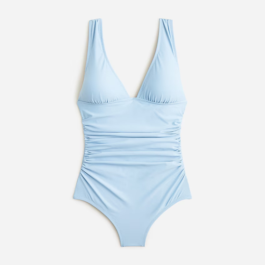 Ruched V-neck one-piece | J. Crew US